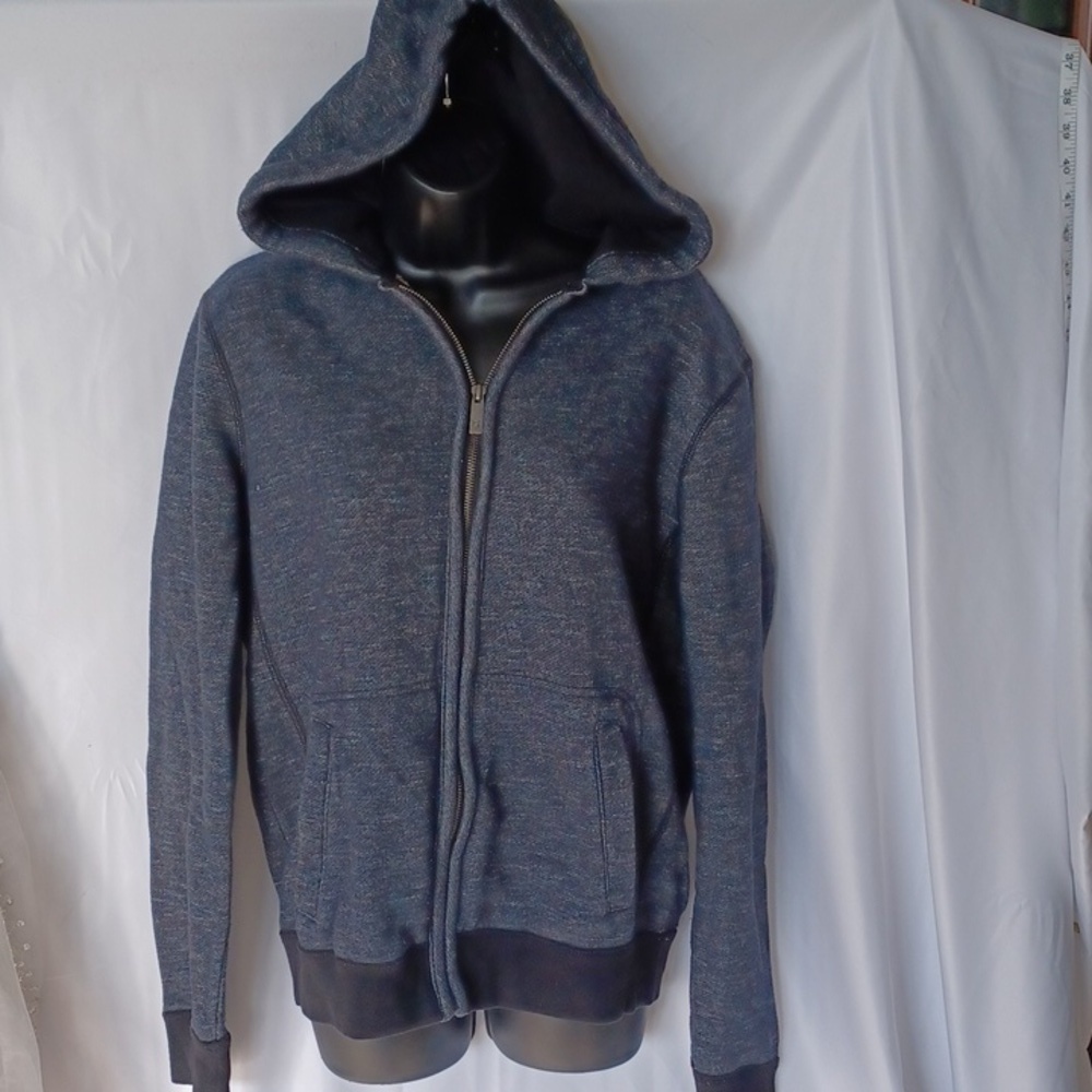 Prince & Fox Hoodie Gray Zip Up Fleece Sweatshirt